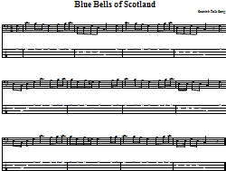 Blue Bells of Scotland Bass Guitar Tab