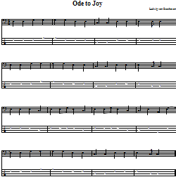 Ode to Joy Bass Guitar Tab