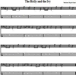 The Holly and the Ivy Bass Guitar Tab