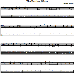 The Parting Glass Bass Guitar Tab
